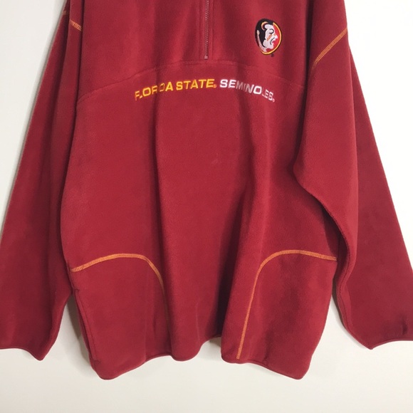 VTG Lee Sports Florida State Seminoles Fleece 1/4 Zip Pullover Sweatshirt - Picture 3 of 12
